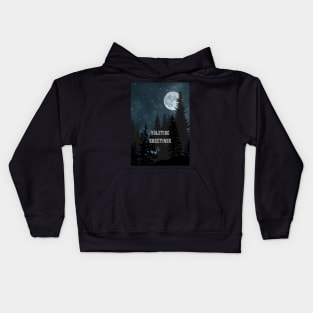 Yuletide Greetings - Yule Moon Kids Hoodie